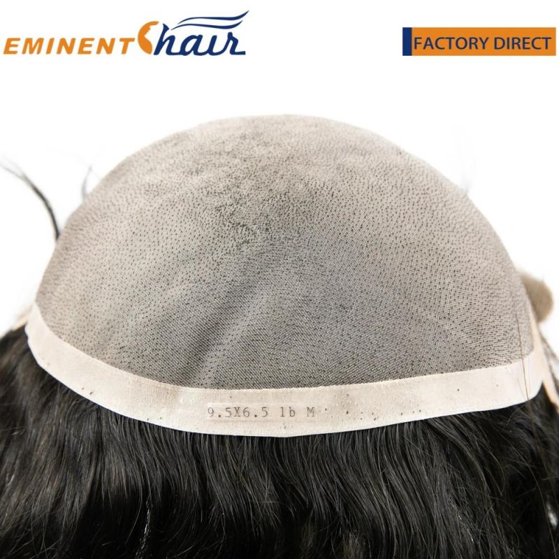 Instant Delivery Human Hair Mono with Lace Front Stock Toupee