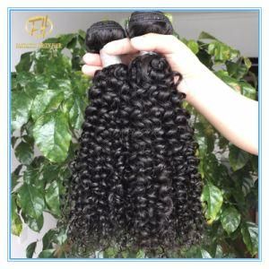 Top Quality Large Stock Natural Color Jerry Curly Brizilian Virgin Hair Weft with Factory Price Wf-003