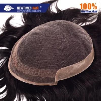 Stock Immediate Shipment Lace Toupee 100% Human Hair Piece for Men
