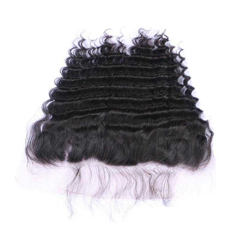 Kbeth Excellent Cuticle Aligned Raw Virgin Human Hair Closure Natural Hair Extension Deep Wave Lace Closures for Black Women