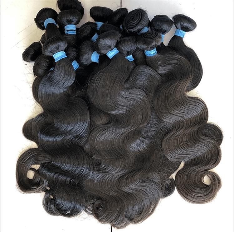 Double Drawn Raw Indian Virgin Hair Vendor, Remy Natural Hair Product for Black Women, Raw Burmese Body Wave Human Hair Extension