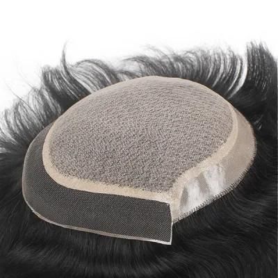 Lws014: Human Hair Injected Lace Hair Replacement for Men