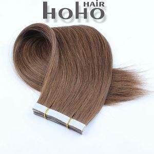 Wholesale Factory Price Straight Wave 26 Inch Brown Tape in Human Hair Extentions