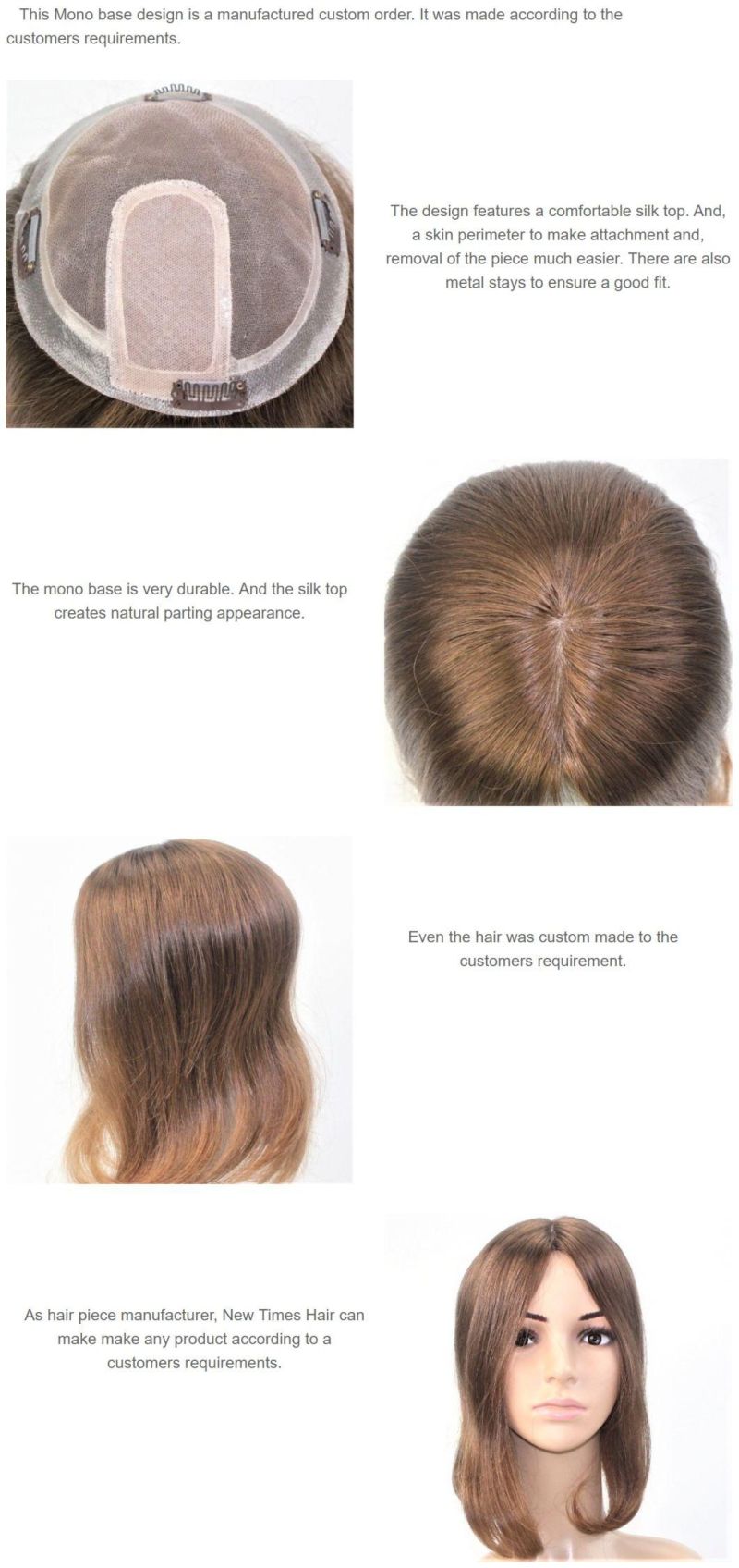 Customised Ladies Silk Top and Mono Hair Replacement System