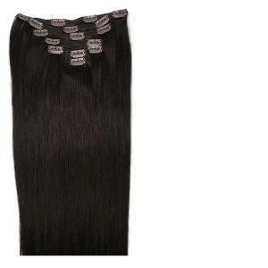 Straight Human Hair Clip in Hair Extensions for Black Women