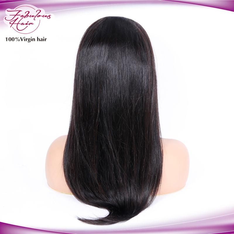 Raw Virgin Unprocessed Peruvian Straight Full Lace Human Hair Wig