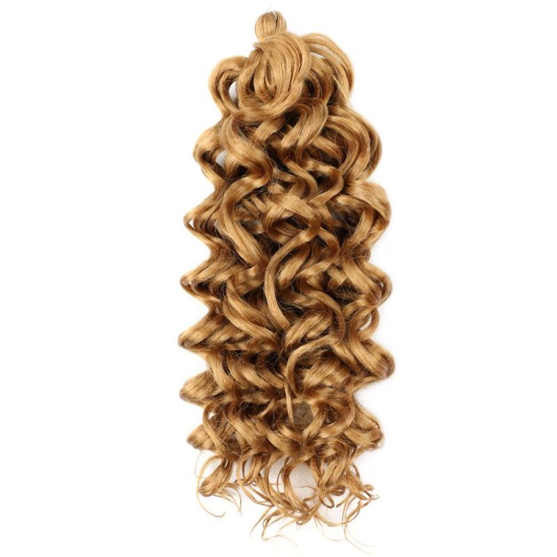 24 Inch Long Ombre Color Silky Hawaii Ocean Wave Synthetic Braids Curly Crochet Braiding Hair