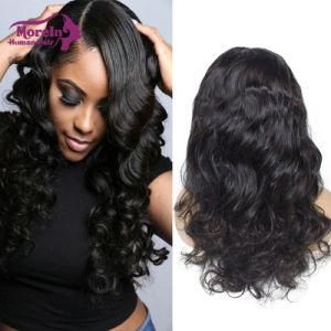 Morein Hair Brazilian Remy Lace Front Wig for Women Loose Wave Black Human Hair Wigs with Baby Hair