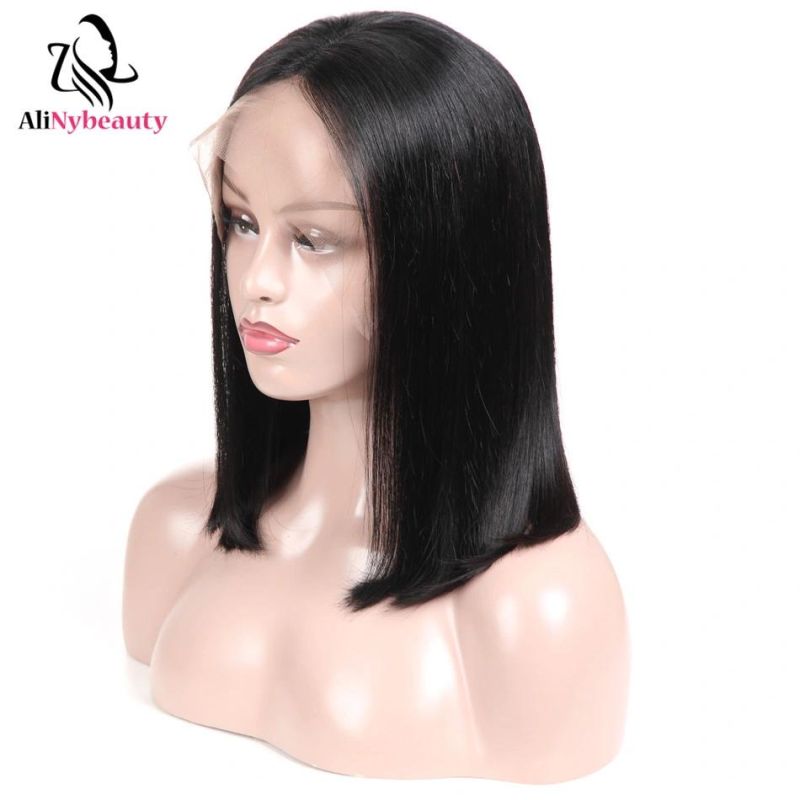 Short Bob Human Hair Wholesale 1b Color Lace Front Wig