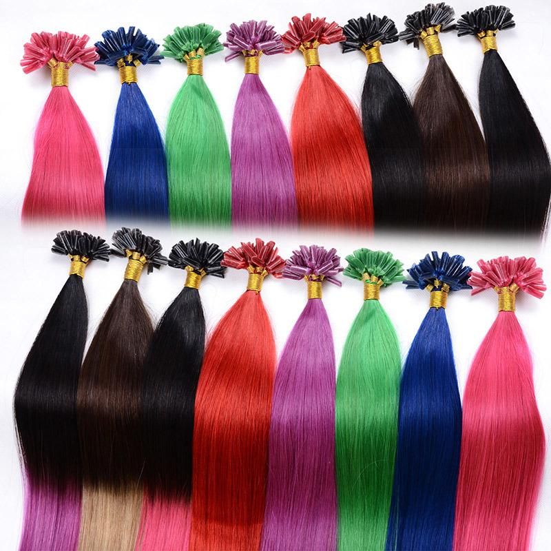 Keratin Hair Extension Straight, U Tip Pre-Bonded Hair Nail Tip Hair