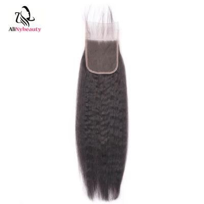 Alinybeauty Wholesale Kinky Straight Brazilian Virgin Hair Closure
