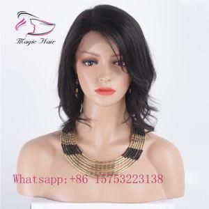 10inch Natural Color 130density Lace Front Wig Short Layout Bob Wave Wig