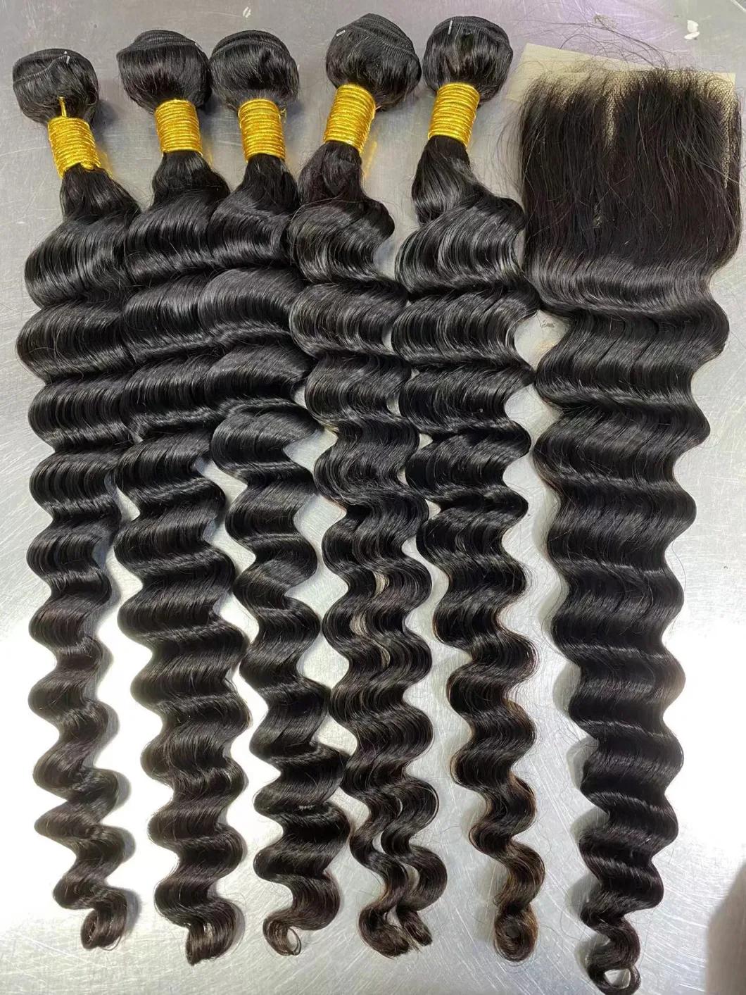 Wholesale 40 Inch 100 Virgin Human Hair Peruvian Deep Wave Hair, Peruvian Human Hair Bundles