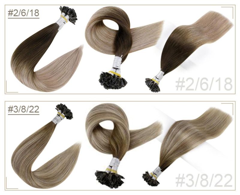 Prebonded Human Hair Keratin Glue Beads U Tip Hair Extensions