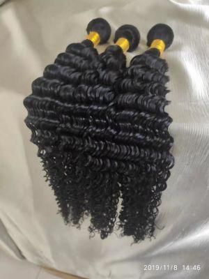 Factory Price Brazilian Virgin Human Hair Long Deep Curly Bundles