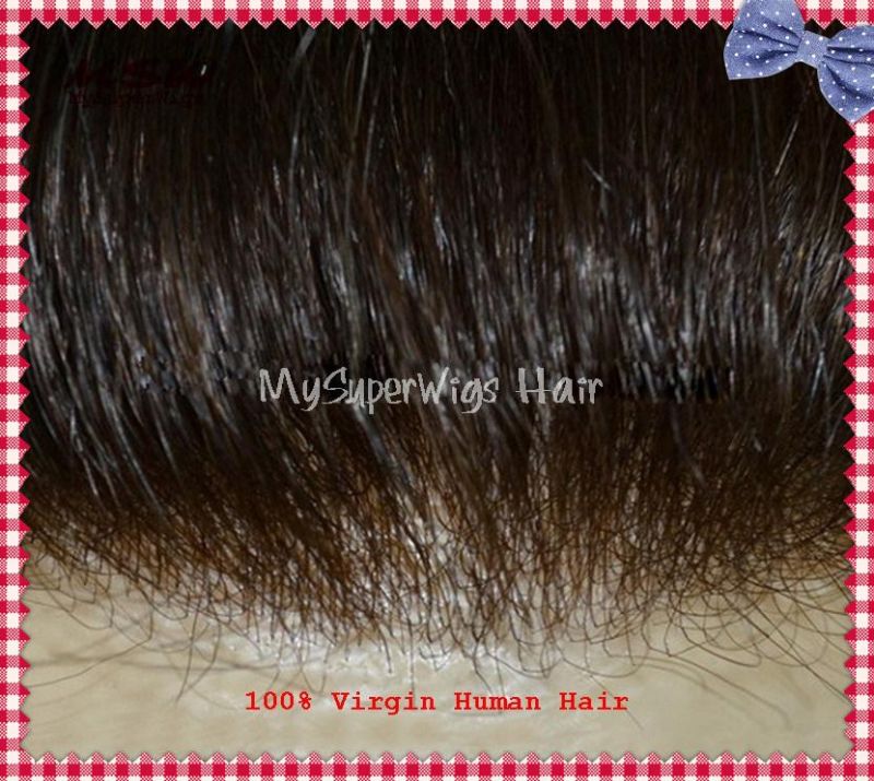 2022 Most Natural Super Thin Poly Human Hair Men′ S Hairpiece