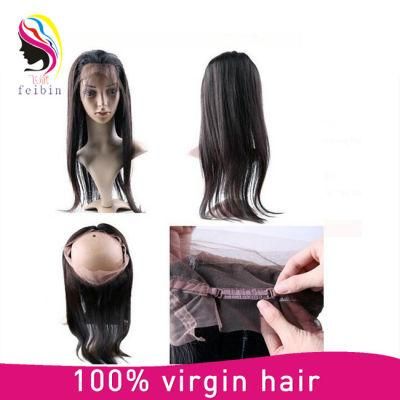 Density 120% Density Virgin Hair 360 Band Lace Frontal Closure