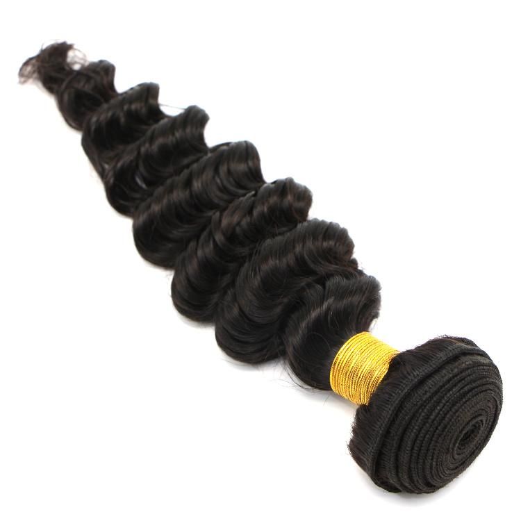 Cheap Wholesale 1b Deep Wave Brazilian Human Hair Weave