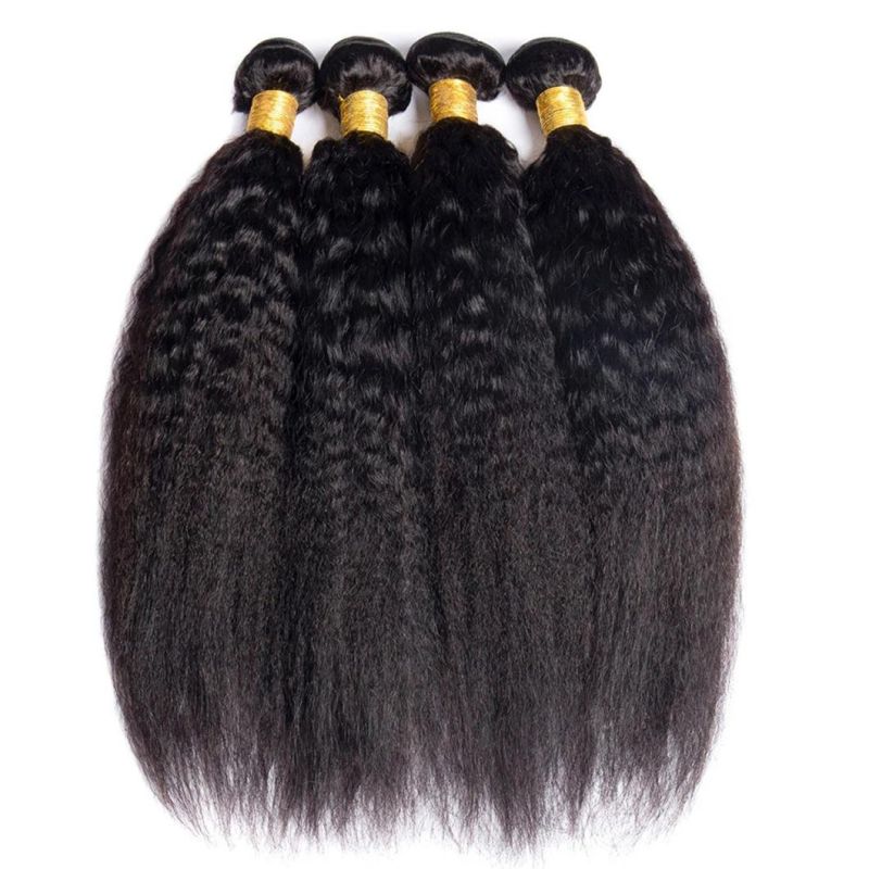 Brazilian Yaki Human Hair Bundles Deals Kinky Straight Brazilian Hair Weave Bundles Remy Human Hair Extensions