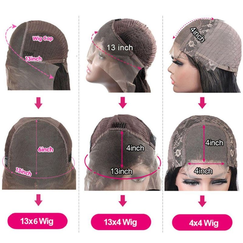 Transparent Frontal Wig Loose Deep Wave 13X4 Lace Front Wig Pre Plucked Lace Front Human Brazilian Hair Wigs for Women 4X4 Closure Wig 26 Inch