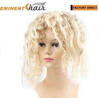 Lace Toupee Blond Curly Wig Natural Effect