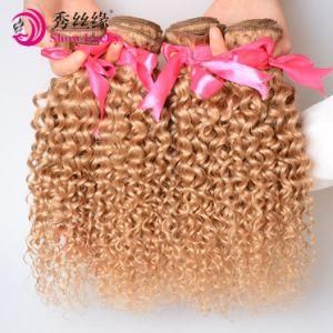 Blonde Color 8A Grade Mongolian Hair Kinky Curly Hair Extensions Cheap Human Hair