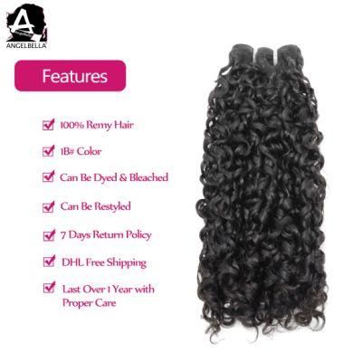 Angelbella New Arrived Human Hair Extension Bundles 1b# Pixie Curl Hair Weaving