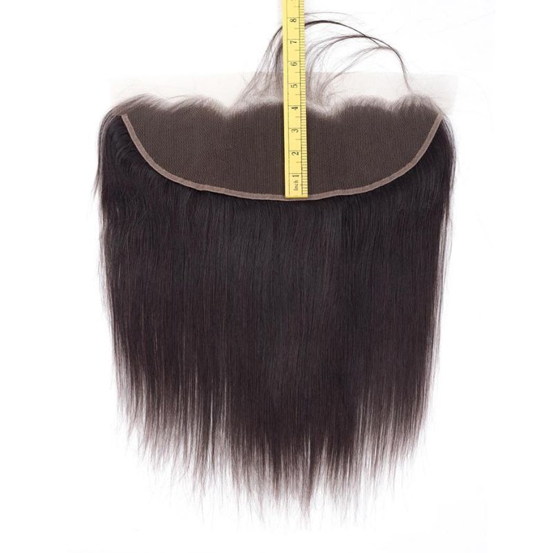 8 Inch Brazilian Straight Hair 13X4 Lace Frontal Free Closure Natural Color Remy Human Hair