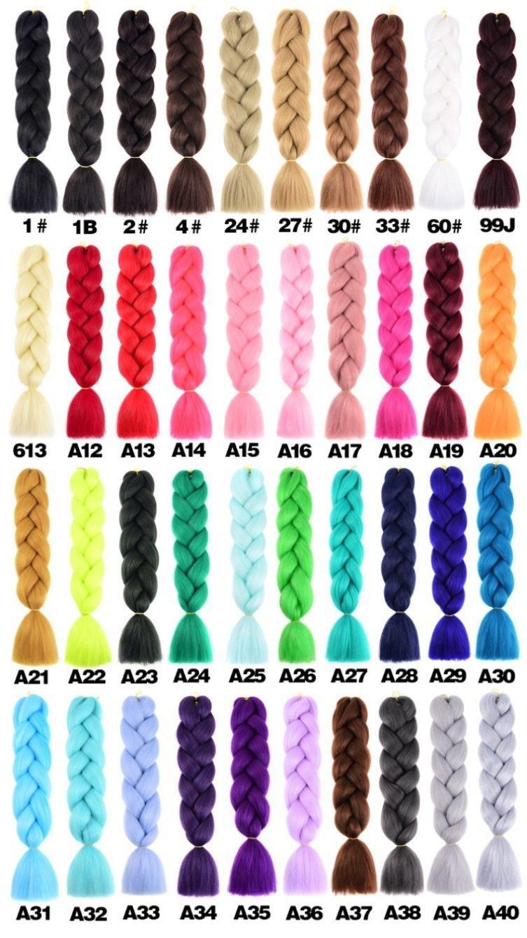 Hair Braid 100% Kanekalon Ombre Two Tone Jumbo Braid Synthetic Hair Extension