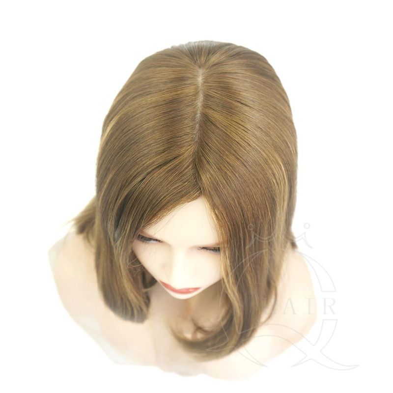 Factory Direct Sale Human Hair Silk Top Wig Natural Hair Kosher Wig Women Toppers 100% Unprocessed Remy Hair Jewish Wig Perruque