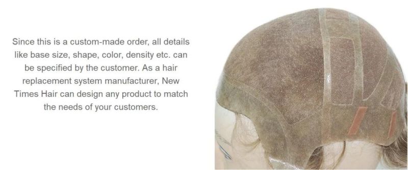 French Lace Full Cap - High Quality Easy Use Men′s Cap Toupee Wigs Hair Replacment Solution