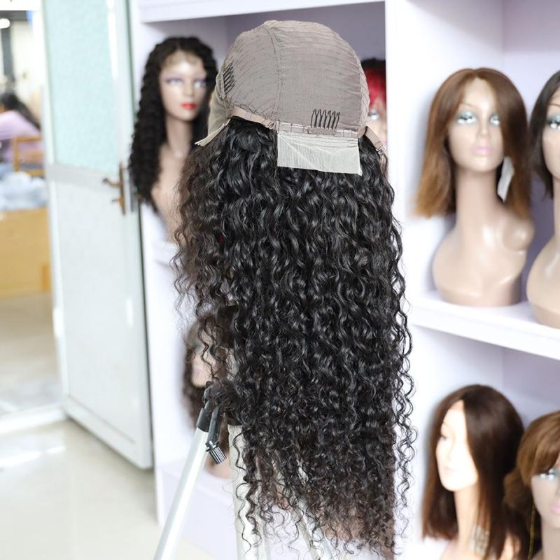 100% Real Human Hair Bone Straight HD Transparent Natural 360 Lace Frontal Wig for Black Women