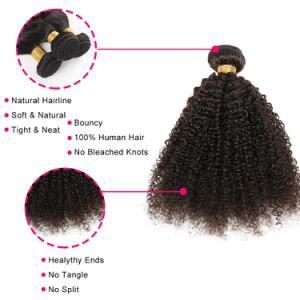 Kinky Curly Afro Curl 100% Human Hair Unprocessed Peruvian Virgin Human Hair Weft