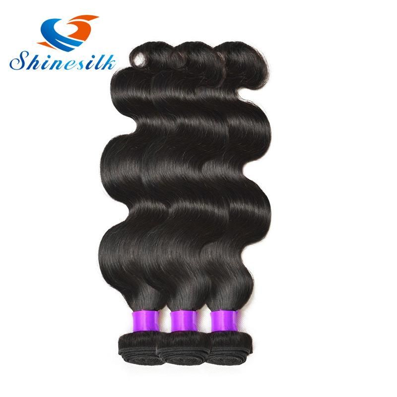 Body Wave 100% Human Hair Wig Natural Black Hair Weft