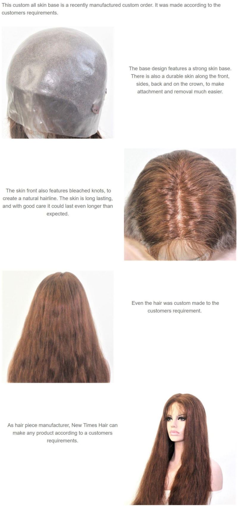 Customised Women′s All Skin Full High Quality Wig