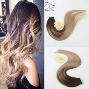 Easy to Dye African American Human Balayage Color 4/18# Tape Hair Extensions Brazilian
