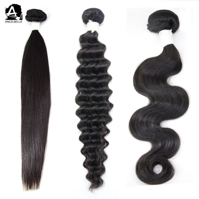 Angelbella Wholesale 100% Human Hair Extension Top Quality Hair Weave Bundle for Black Women