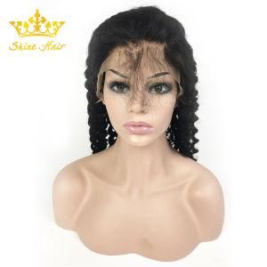 Deep Wave Virgin Brazilian Natural Color Human Hair of Lace Wig