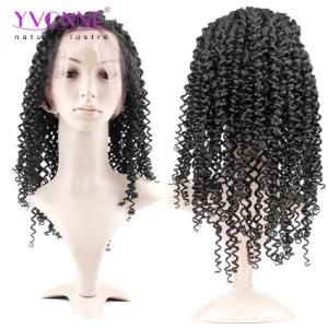 Fashion Malaysian Curl Brazilian Remy Hair Wig, Alixpress Yvonne Human Hair Front Lace Wigs, Color 1b Women&prime;s Wig