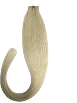 Aviva Blond Color Virgin Human Hair Tape in Human Hair Extension 16inch 60# Silky Straight Weaving