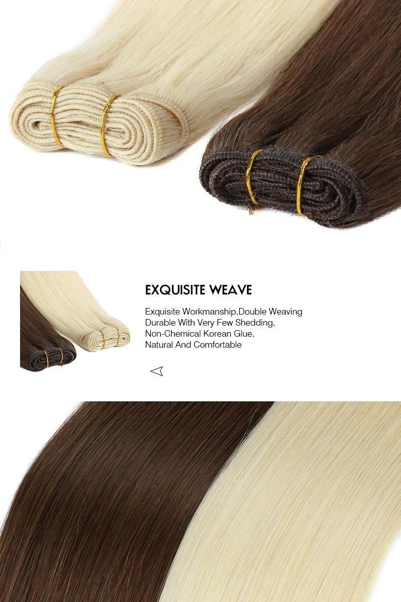 100% Brazilian Remy Human Hair Extension, Blonde Russian Virgin Human Hair Weft Weave