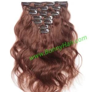 Human Remy Hair Clip in Hair Extension Body Wave