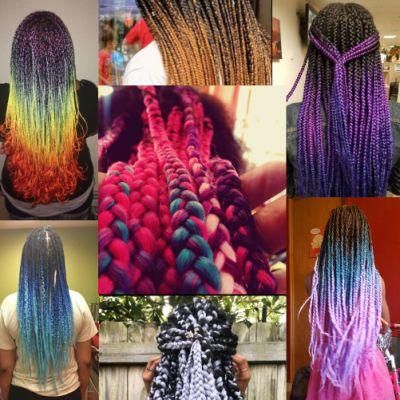 Wholesale Ombre Color Jumbo Synthetic Braiding Hair Yaki Braiding Hair