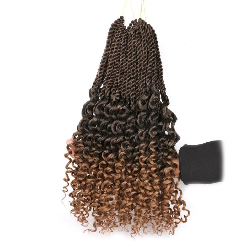 Senegalese Twist Crochet Braiding Chinese Dreadlocks Hair Extensions with Curly Ends