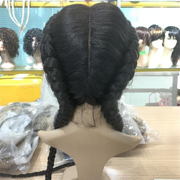 Chinese Factory Synthetic Hair Lace Front Wig Braided Wig for Women