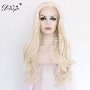 Fashion Style Hand Made Long Wavy Style Synthetic Lace Front Wig