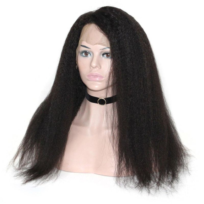 Kinky Curly Lace Front Wig Human Hair 150% Density Transparent Part Lace Human Hair Wigs Brazilain Remy for Black Women 24 Inches