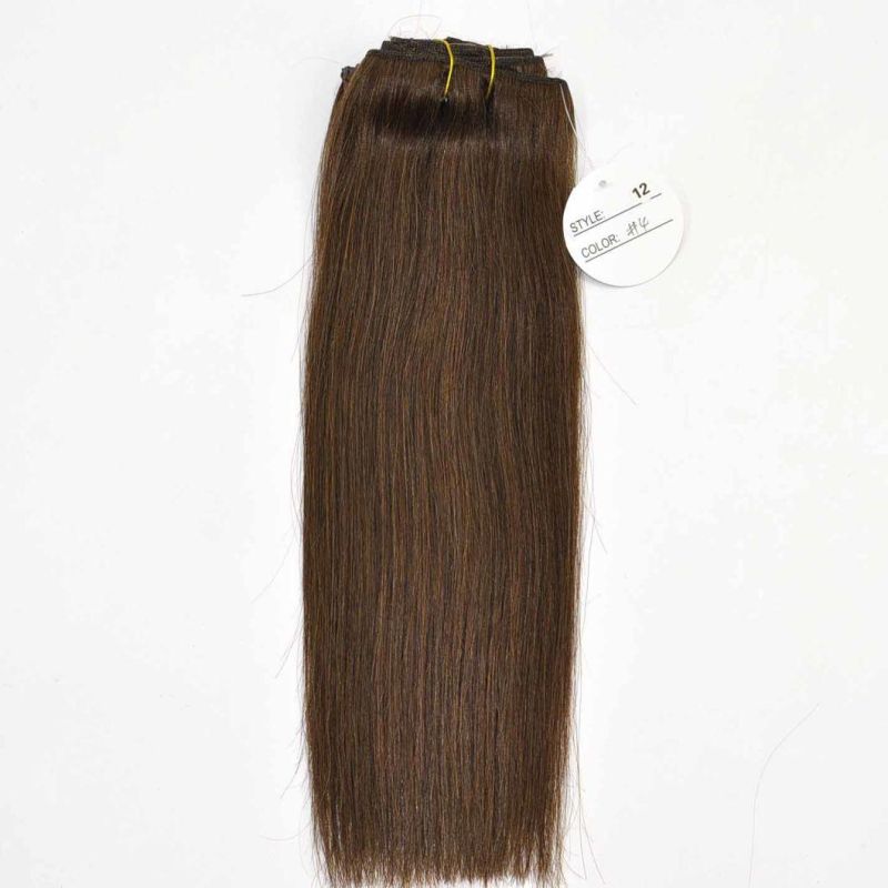 #4 Black Brown Color Remy Human Hair Extensions