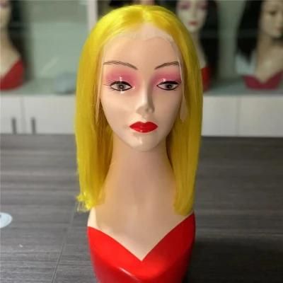 13*4 Frontal Lace 13*4 Frontal Lace Color Yellow Straight Bob Wig 8&quot;-16&quot; in Stock