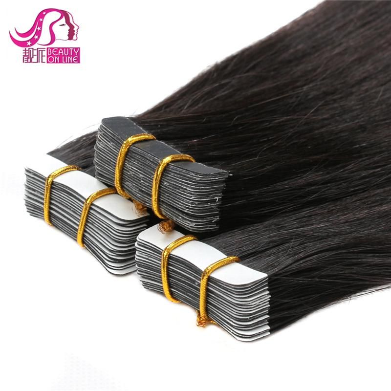 No Shedding Brazilian Tape Hair Extensions Kinky Straight Double Tape Hair Extensions